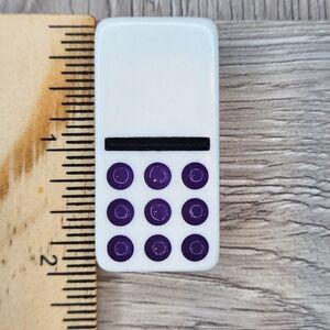 Blank 9 Replacement Dominoes Large Dot Shiny Color 2 X 1 X 5/8th